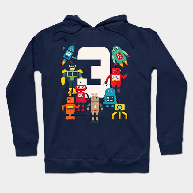 This robot kid is now 3 Hoodie by Dreamsbabe